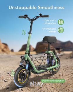 GYROOR 550W Electric Scooter with Seats Pet Friendly with Shock Absorption