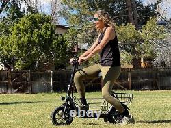 Gyroor C1S Electric Scooter with Seat & Carry Basket 21Miles Range For Pet Dog Cat