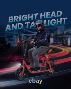 Gyroor Electric Scooter Seat Basket 450W 15.5Mph 20 Miles Range Folding, Orange