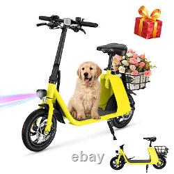HEZZO Electric Scooter 450W Electric Ebike E-Scooter with Seat 20MPH 36V 8AH US