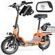 HEZZO Foldable Escooter for Adults 48V 500W 15Ah Electric Scooter With Seat 30MPH