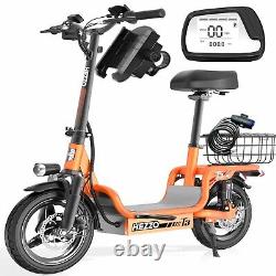 HEZZO Foldable Escooter for Adults 48V 500W 15Ah Electric Scooter With Seat 30MPH