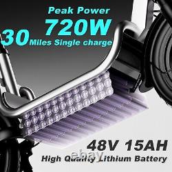 HEZZO Foldable Escooter for Adults 48V 500W 15Ah Electric Scooter With Seat 30MPH