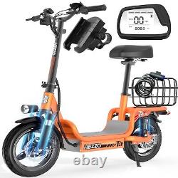 Heavy Duty Electric Scooter with Seat for Adults 500 lbs Capacity, 720W Motor