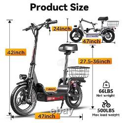 Heavy Duty Electric Scooter with Seat for Adults 500 lbs Capacity, 720W Motor
