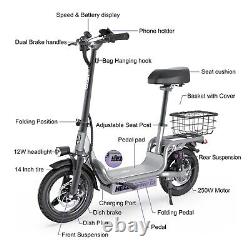 Heavy Duty Electric Scooter with Seat for Adults 500 lbs Capacity, 720W Motor