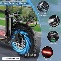 Heavy Duty Electric Scooter with Seat for Adults 500 lbs Capacity, 750W Motor