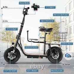 Heavy Duty Electric Scooter with Seat for Adults 500 lbs Capacity, 750W Motor