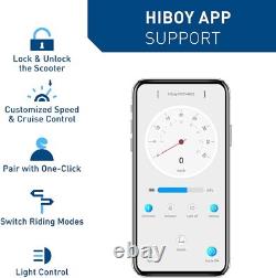 Hiboy Electric Scooter for Adults 10Tires 25 Miles 19 MPH 500W With Cable Lock
