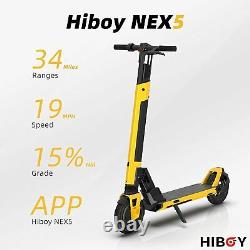 Hiboy NEX5 Electric Scooter, 19 MPH & 34 Miles Long-Range Folding 350W Motor US