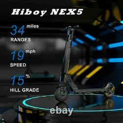 Hiboy NEX5 Electric Scooter Adult Kick E-Scooter 19 MPH 34 Miles Long-Range