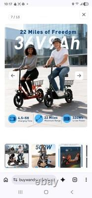 Hiboy Q2 500W Seated Electric Scooter Smart Display Suspension LED Basket