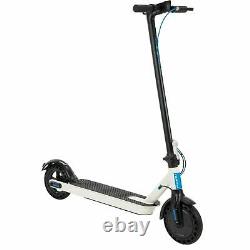 Huffy 36V Folding Electric Scooter 250W Motor White/Blue Kickstand & Bell