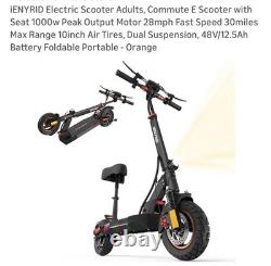 IENYRID 1000W Electric Scooter ONLY $300 28mph Long Range Off Road Tire