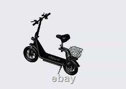 IMach 350W 12 Tire Electric Scooter Adult with Seat, Full Range 22Mile, Black