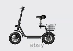 IMach 350W 12 Tire Electric Scooter Adult with Seat, Full Range 22Mile, Black