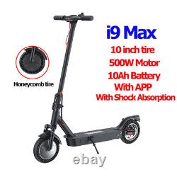 IScooter 500W Electric Scooter 10'' Honeycomb Tires 22mph Max Speed With Seat US