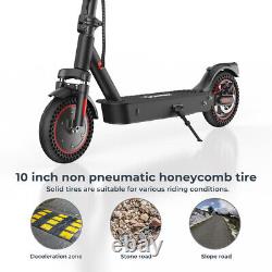 IScooter 500W Electric Scooter 10'' Solid Tire 22mph Max Speed Long Range+Seat