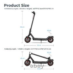 IScooter 500W Electric Scooter 10'' Solid Tire 22mph Max Speed Long Range+Seat