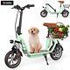 IScooter 500W Electric Scooter 21Miles Long Range 12'' Folding E-Scooter With Seat