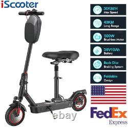 IScooter 500W Electric Scooter 40KM Long Range Adult Fast Speed Urban Commuter