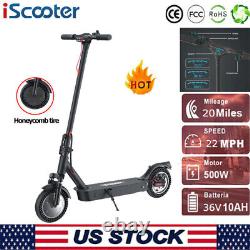 IScooter 500W Electric Scooter Long Range Foldable Safe Urban Commuter US STOCK