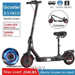 IScooter Adults ELectric Scooter 350W 18mph 15 Miles Range Foldable with Seat