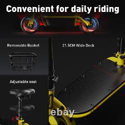 IScooter Electric Scooter With Seat Basket Adult 500W Motor E-Scooter Soft Tires