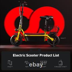 IScooter Electric Scooter With Seat Basket Adult 500W Motor E-Scooter Soft Tires