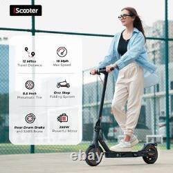 IScooter Electric Scooter for Adults, 12 Mi Range, 18 MPH, Cruise, Dual Brake