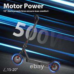 IScooter Foldable 500W Adult Kick Electric Scooter with Seat 21mph City Commuter