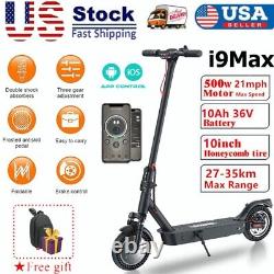 IScooter I9Max Foldable Fast Electric Scooter 500W Waterproof 21mph Speed WithAPP