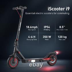 IScooter i9 Adult Foldable Electric Scooter 18.6mph Max Speed 350W Motor IP54