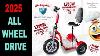 Insanely Powerful 1750w All Wheel Drive Electric Scooter With Seat For Adults Or Stand Up Trike