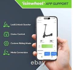 Isinwheel S9Max 500W Electric Scooter, 22 Mph 28 Mi, In Box, Manual, Card, Lock