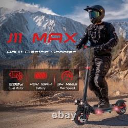 J11 MAX Folding Electric Scooter with Seat 1200W Motor 48V/18AH 34MPH 11'' Tires