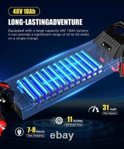 J15MAX 48v 18AH 1600W Electric Scooter For Adult 10Off Road Fat Tires Speed