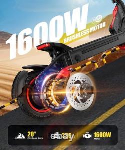 J15MAX 48v 18AH 1600W Electric Scooter For Adult 10Off Road Fat Tires Speed