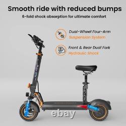 JUNLING 1000W 32MPH 34Miles Electric Scooter Adult Road Legal Off Road E Scooter