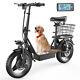 K8 Adults Electric Scooter with Seat 650W 36V 13Ah Battery 20MPH 20Miles Range