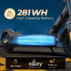 KOWOEE Adult Electric Scooter 500W Motor 8.5Solid Tires 20Mph 20 Miles Range