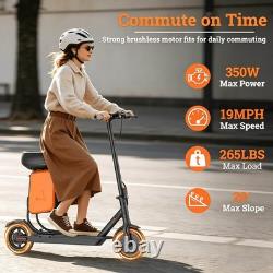 LADPED Adults Electric Scooter with Seat 8.5 19MPH Commuter E-Scooter 15Miles