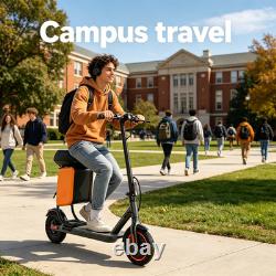 LADPED Adults Electric Scooter with Seat 8.5 19MPH Commuter E-Scooter 15Miles