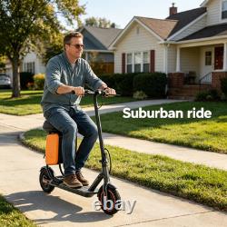 LADPED Adults Electric Scooter with Seat 8.5 19MPH Commuter E-Scooter 15Miles