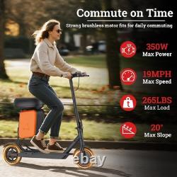 LADPED Electric Scooter with Seat for Adults 8.5 Solid 19MPH Commuter E-Scooter