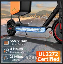 LADPED Electric Scooter with Seat for Adults 8.5 Solid 19MPH Commuter E-Scooter