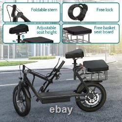 LADPED LPBS 500W 14inch Commuter Electric Scooter with Seat &Carry Basket 10.4AH