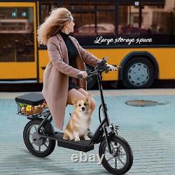 LADPED LPBS 500W 14inch Commuter Electric Scooter with Seat &Carry Basket 10.4AH