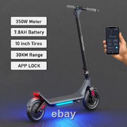LEQISMART 350W Adult Electric Scooter 25Kph Max Speed 30KM Long Range With APP