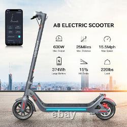 LEQISMART A8 Adult Electric Scooter Folding Scooter 630W Motor Long Range -BLACK